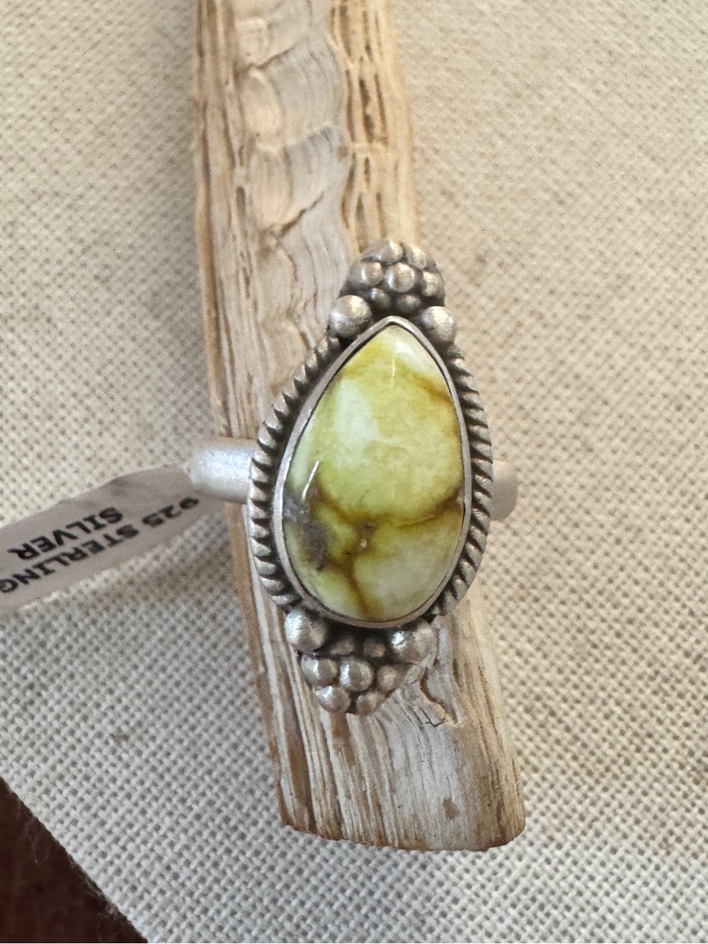 Palomino Stone Sterling Silver Adjustable Ring